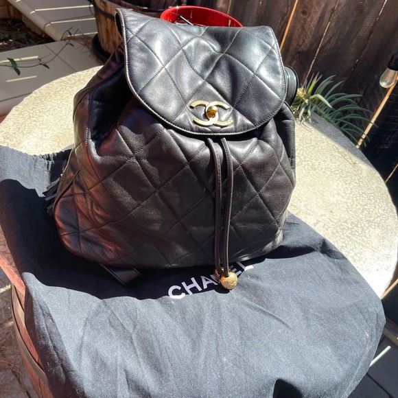 Vintage Chanel Backpack w/Lambskin Leather - Picture 15 of 16